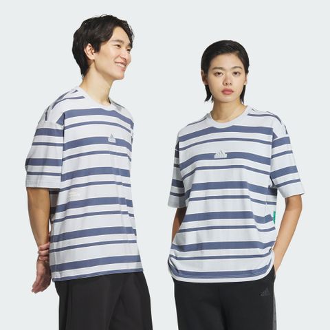 【ADIDAS】ST FL STRIPE T 短袖上衣 中 藍色-IT3929