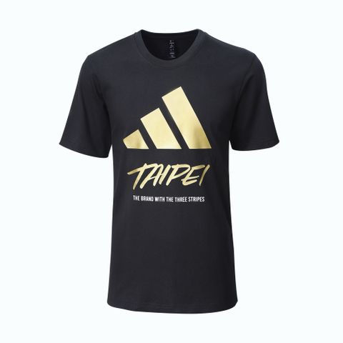 【ADIDAS】TAIPEI TEE 短袖上衣 中 黑色-JD5206