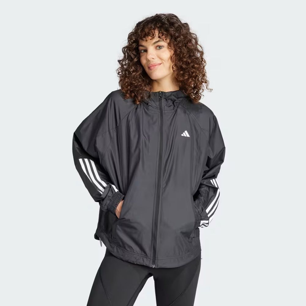 ADIDAS 愛迪達 【ADIDAS】HYGLM WINDB 風衣外套 女 黑色-IS8036