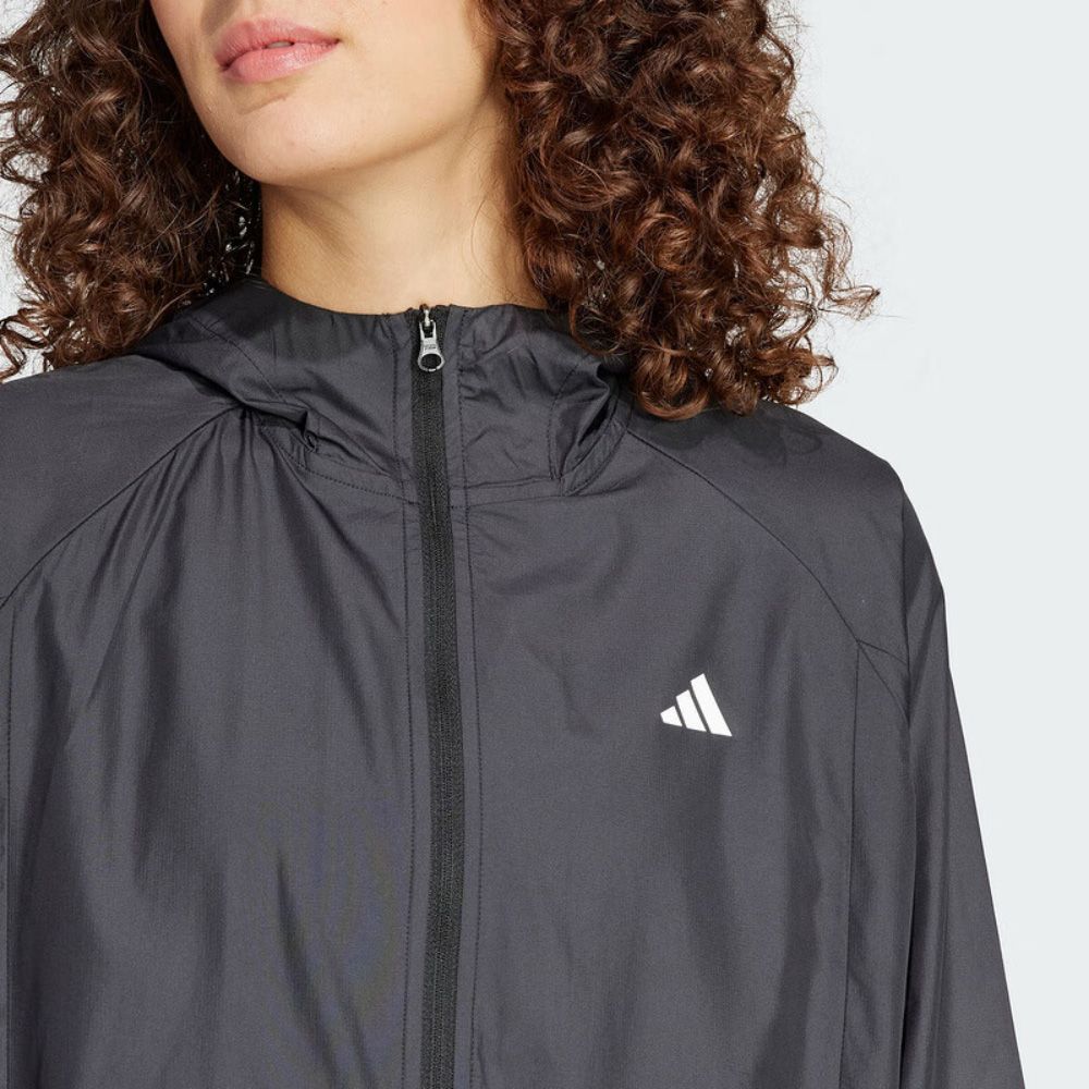 ADIDAS 愛迪達 【ADIDAS】HYGLM WINDB 風衣外套 女 黑色-IS8036