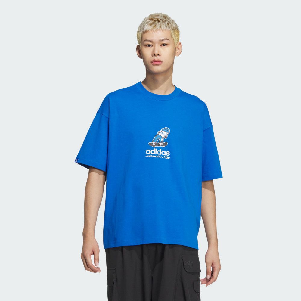 ADIDAS 愛迪達 【ADIDAS】CS TEE SS M 短袖上衣 男 藍色-JC6828