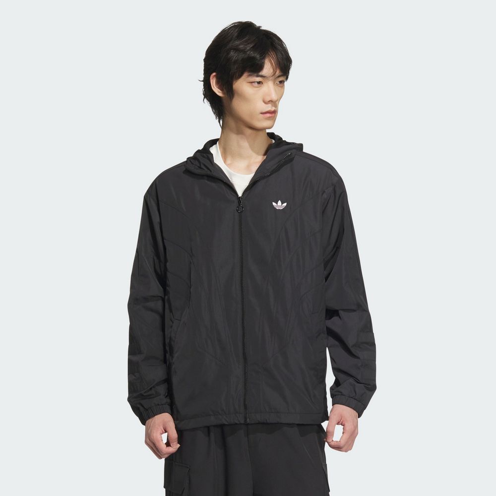 ADIDAS 愛迪達 【ADIDAS】ATLT WB M 風衣外套 男 黑色-JD6392