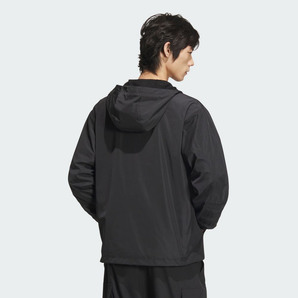 ADIDAS 愛迪達 【ADIDAS】ATLT WB M 風衣外套 男 黑色-JD6392