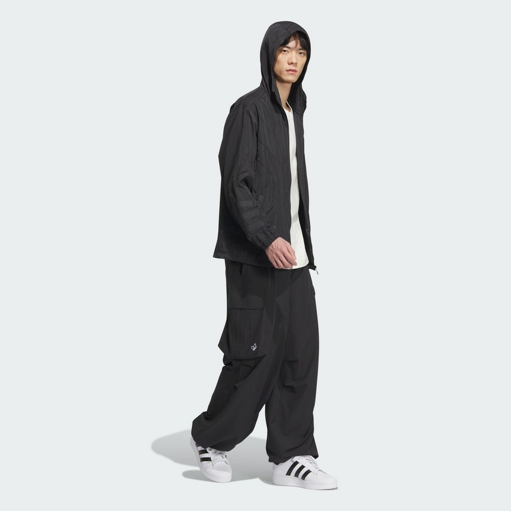 ADIDAS 愛迪達 【ADIDAS】ATLT WB M 風衣外套 男 黑色-JD6392