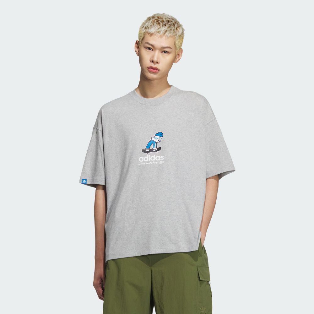 ADIDAS 愛迪達 【ADIDAS】CS TEE SS M 短袖上衣 男 灰色-JI6312