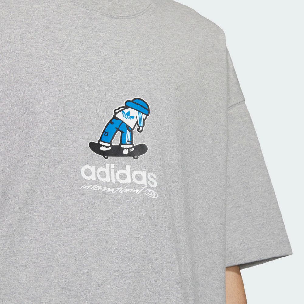 ADIDAS 愛迪達 【ADIDAS】CS TEE SS M 短袖上衣 男 灰色-JI6312