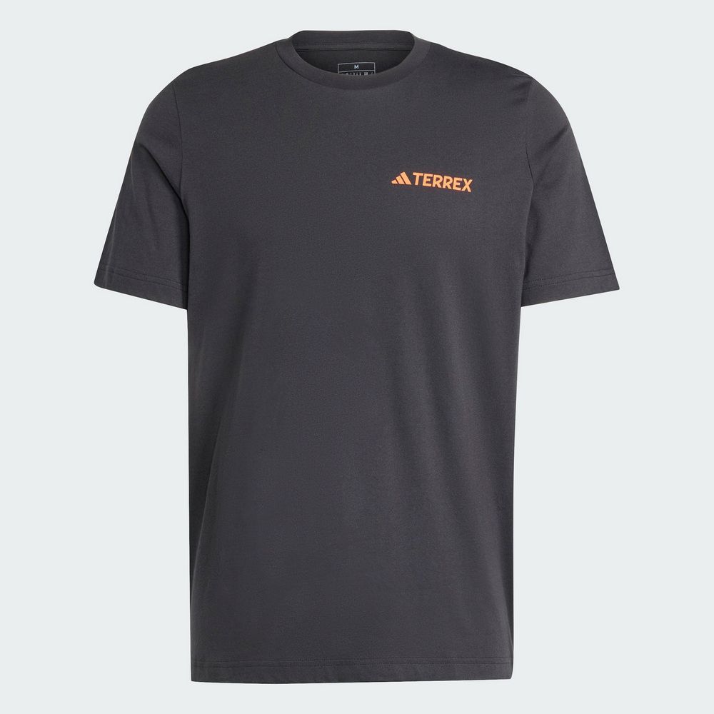 ADIDAS 愛迪達 【ADIDAS】TX MOUNTAIN TEE 短袖上衣 男 黑色-IZ0466