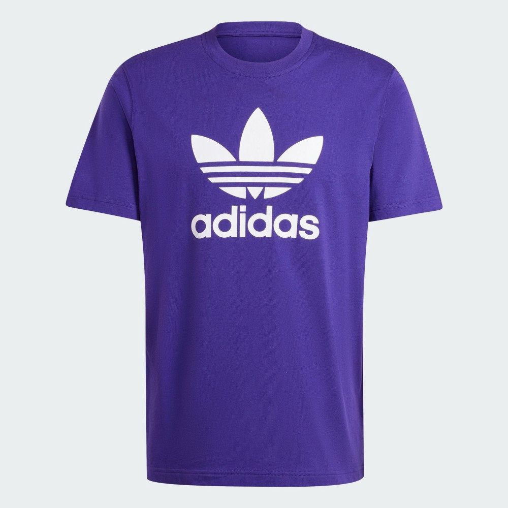 ADIDAS 愛迪達 【ADIDAS】TREFOIL T-SHIRT 短袖上衣 男 藍色-IZ2355