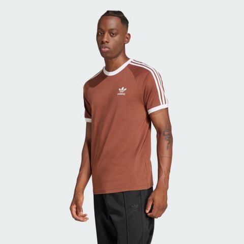 ADIDAS 愛迪達 【ADIDAS】3-STRIPES TEE 短袖上衣 男 咖啡色-IZ3071