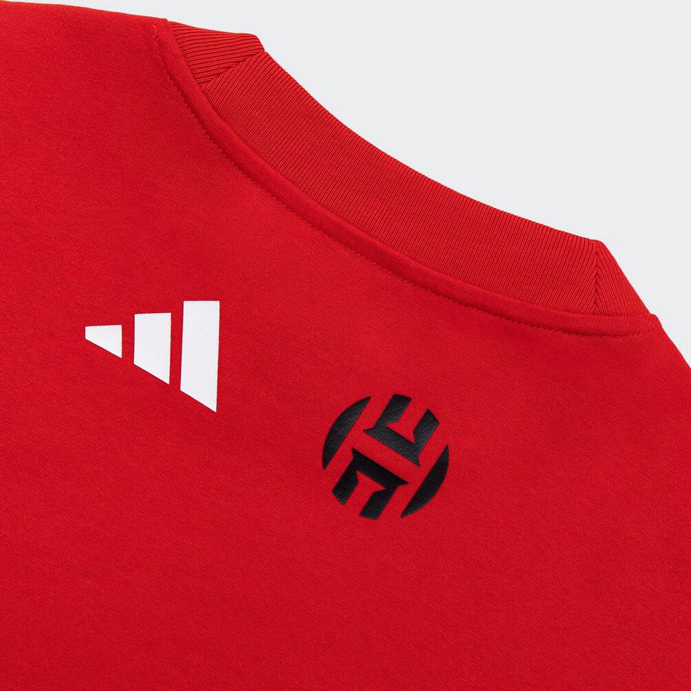 ADIDAS 愛迪達 【ADIDAS】BB HARDEN TEE 短袖上衣 男 紅色-JY2754