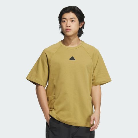 ADIDAS 愛迪達 【ADIDAS】TH UTILITY TEE 短袖上衣 男 黃綠色-JI8665