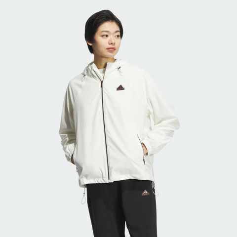 【ADIDAS】TECH WV JKT 休閒外套 女 白色-JJ1127