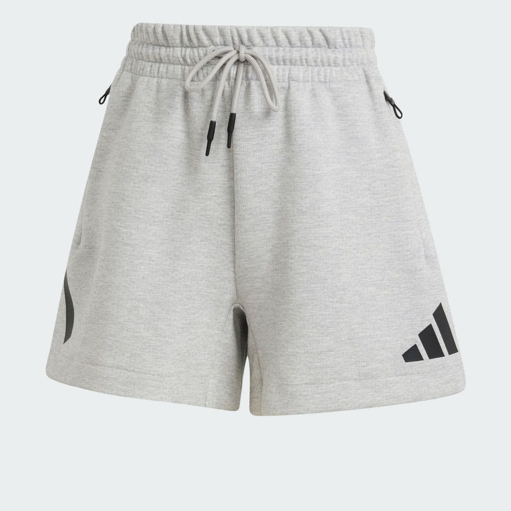 ADIDAS 愛迪達 【ADIDAS】W Z.N.E.  SHORT 短褲 女 灰色-JJ4677