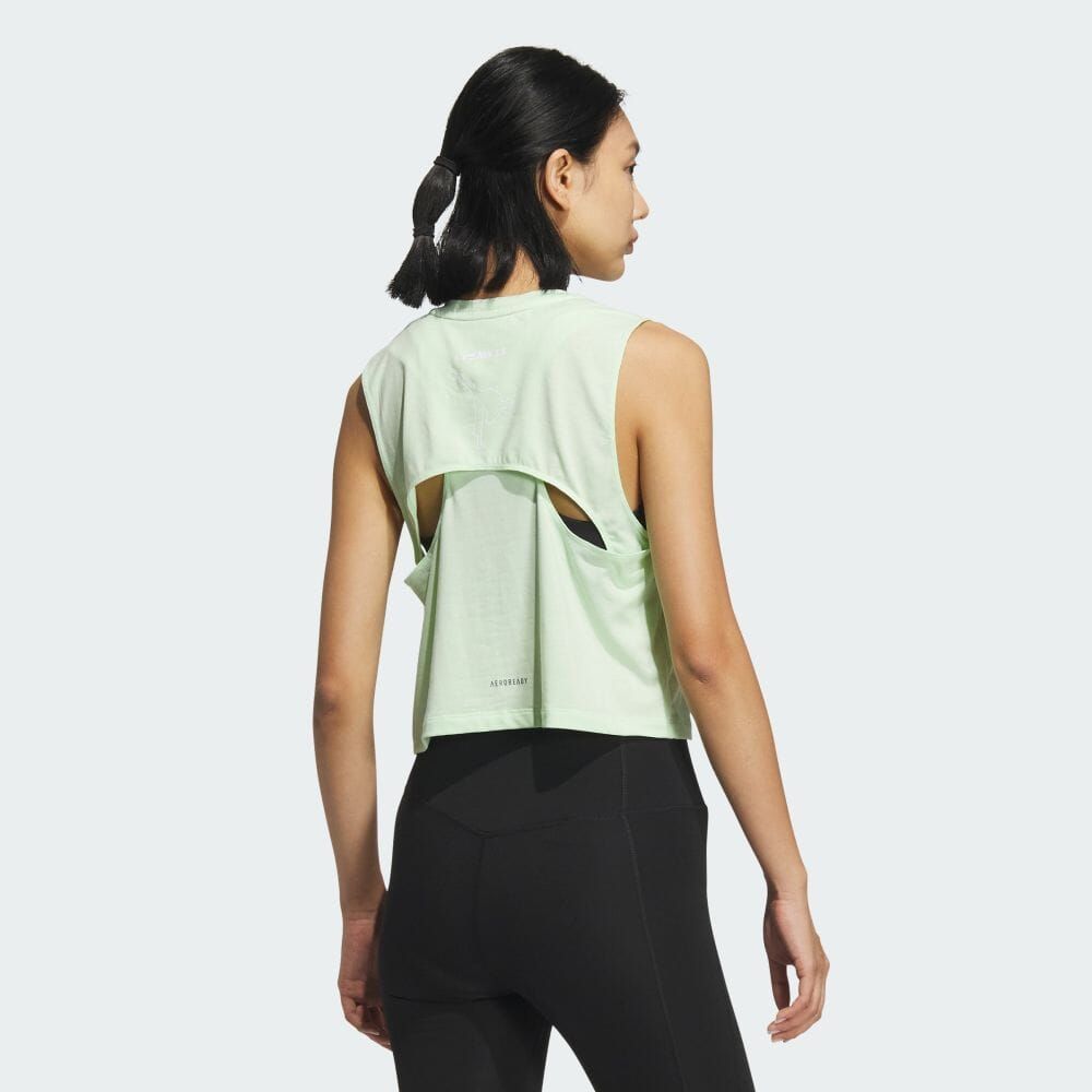adidas 愛迪達 【ADIDAS】LM W TANK 背心上衣 女 綠色-JY3023