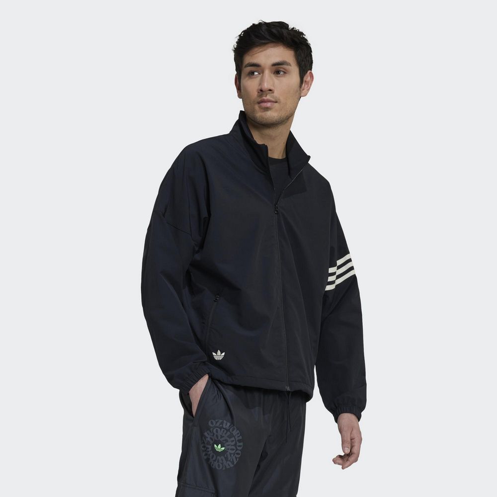 ADIDAS 愛迪達 【ADIDAS】NEW C TRACKTOP 休閒外套 男 黑色-HM1868