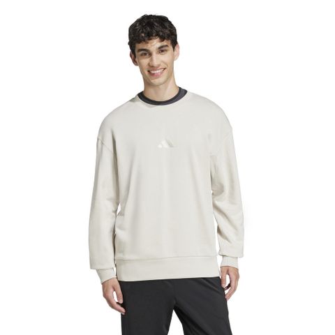 【ADIDAS】M A SZN FT CRW 圓領套頭衫 男 米白色-IY6550
