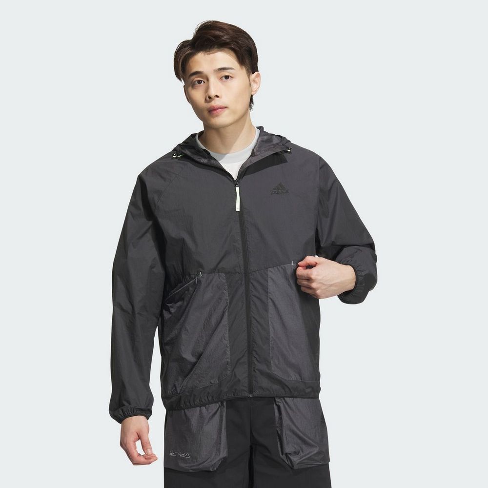 ADIDAS 愛迪達 【ADIDAS】TH LW WV JKT 休閒外套 男 黑色-JI8658