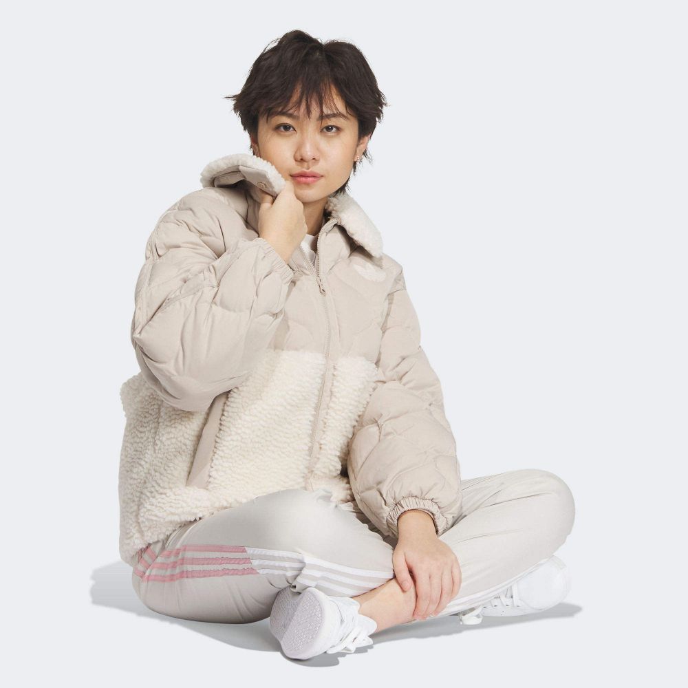 ADIDAS 愛迪達 JKT DOWN MIX W4 羽絨外套 女 米色-IS9288