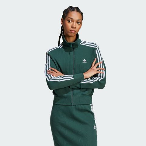 adidas 愛迪達 KNITTED TOP 休閒外套 女 綠色-IW3162