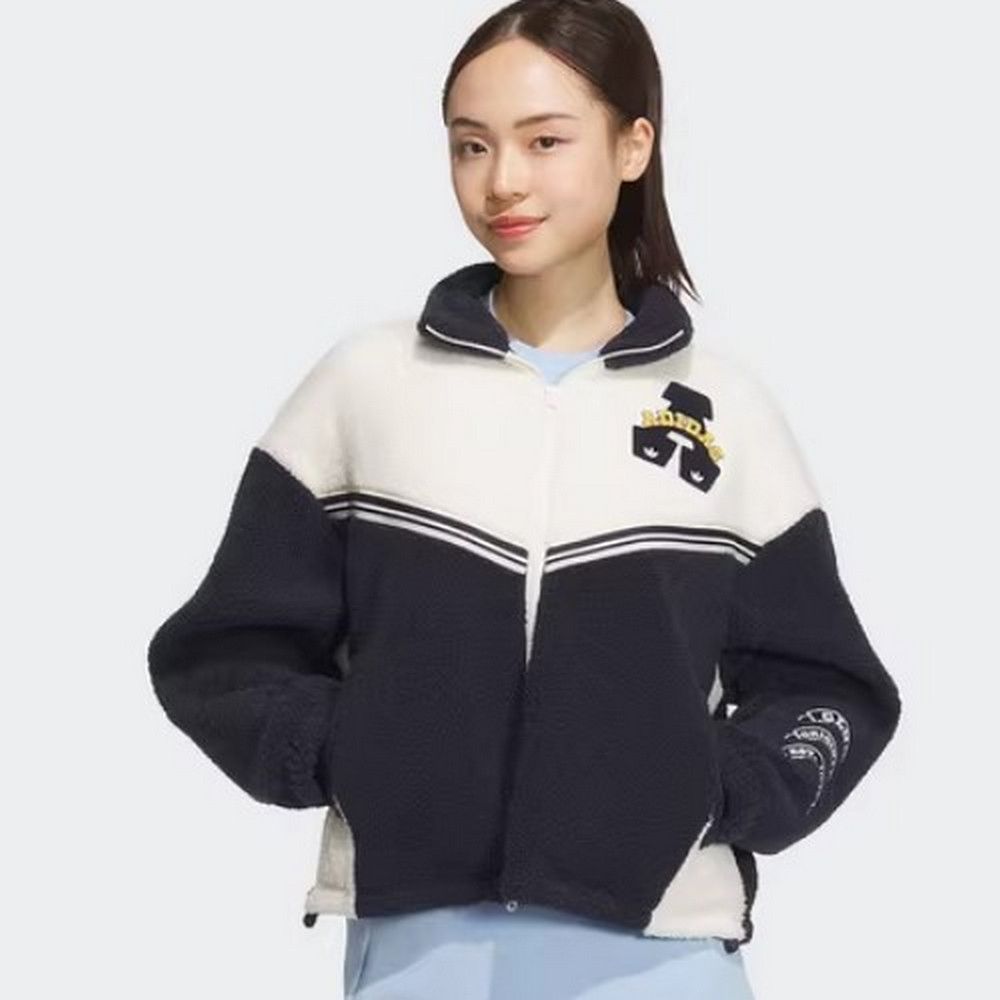 ADIDAS 愛迪達 VRCT PF JKT W 休閒外套 女 白黑色-JD6369