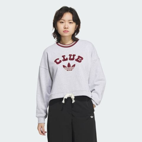 ADIDAS 愛迪達 VRCT CREW W2 圓領套頭衫 女 灰色 大學T-JD6376