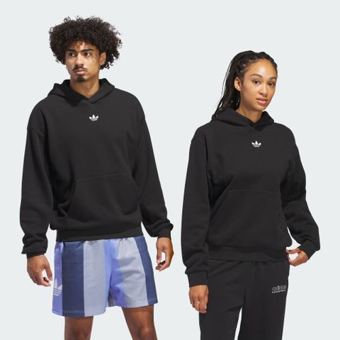 ADIDAS 愛迪達 GFX Hoodie 圓領套頭衫 男女款 黑色 帽T-IY7385