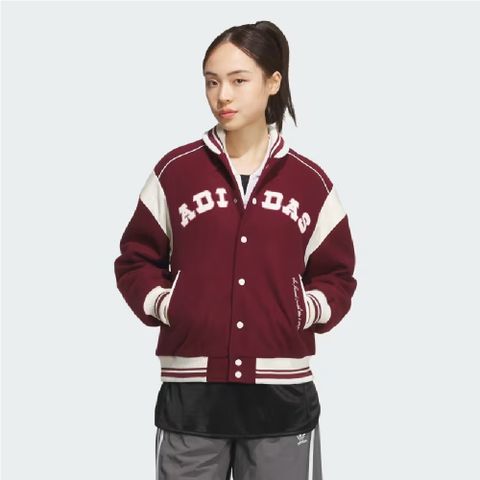 ADIDAS 愛迪達 VRCT BOMBER W 休閒外套 女 棒球外套 紅色-JD6380