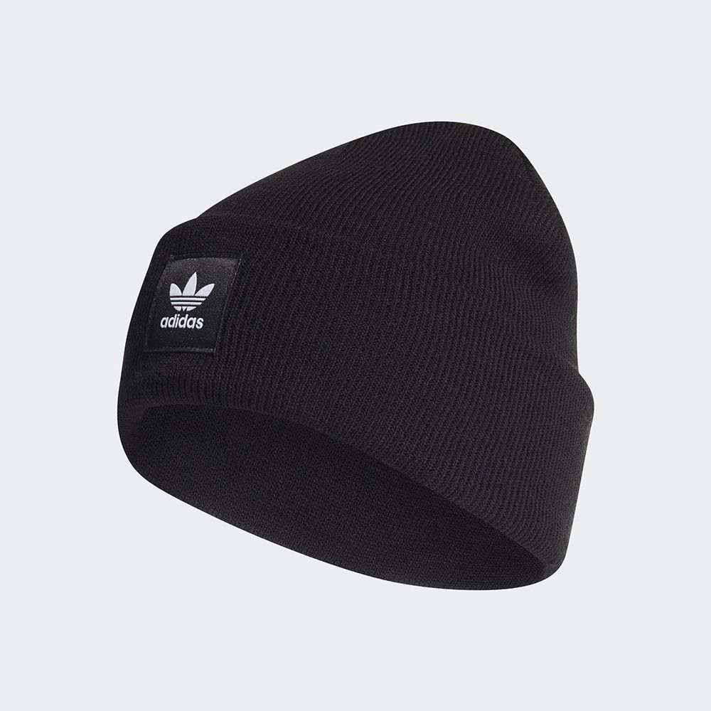 ADIDAS 愛迪達 AC CUFF KNIT 保暖帽 毛帽 男帽 女帽 黑色-ED8712