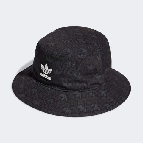 ADIDAS 愛迪達 MONOGRAM BUCKET 漁夫帽 休閒帽 男帽 女帽 黑色-IU0043