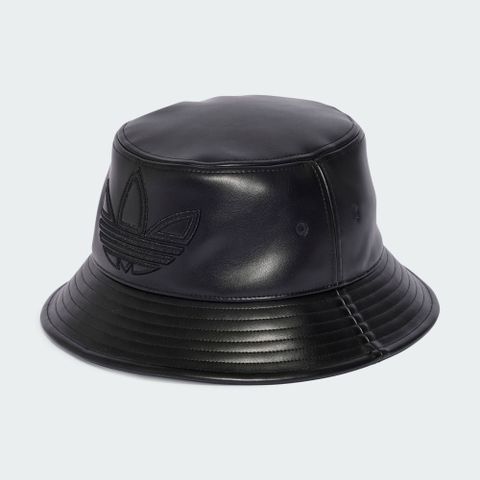 ADIDAS 愛迪達 BUCKET HAT 男女款 黑色 皮革 漁夫帽-IY4055