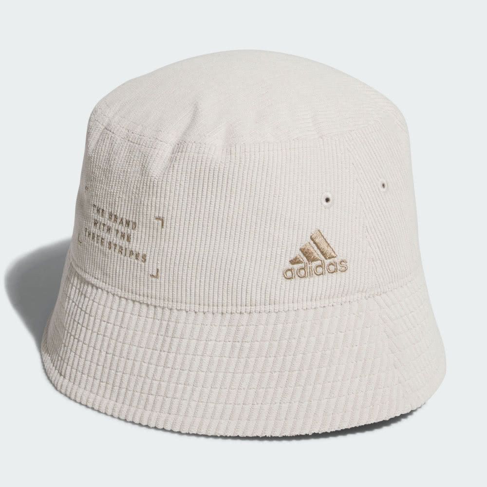 ADIDAS 愛迪達 MH BUCKET SE 男女款 米白色 漁夫帽 燈芯絨-JH3716