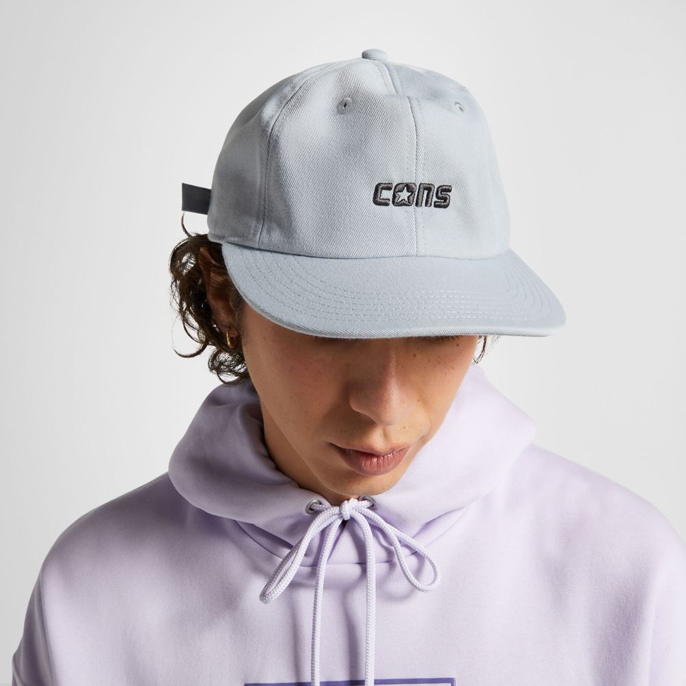  【CONVERSE】CONS 6 PANEL CAP 休閒帽 男帽 女帽 灰色_10025899-A05