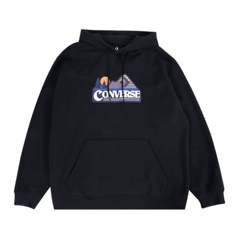 CONVERSE 匡威 LOGO HEAVYWEGHT HOODIE 連帽上衣 男 黑色-10026526-A01