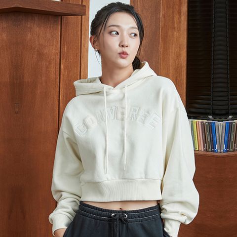 【CONVERSE】ESSENTIAL HOODIE 連帽上衣 女 白色_10026557-A01