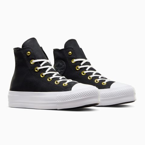 【CONVERSE】CTAS LIFT HI 高筒 休閒鞋 厚底鞋 鉚釘鞋 女鞋 黑色-A05453C