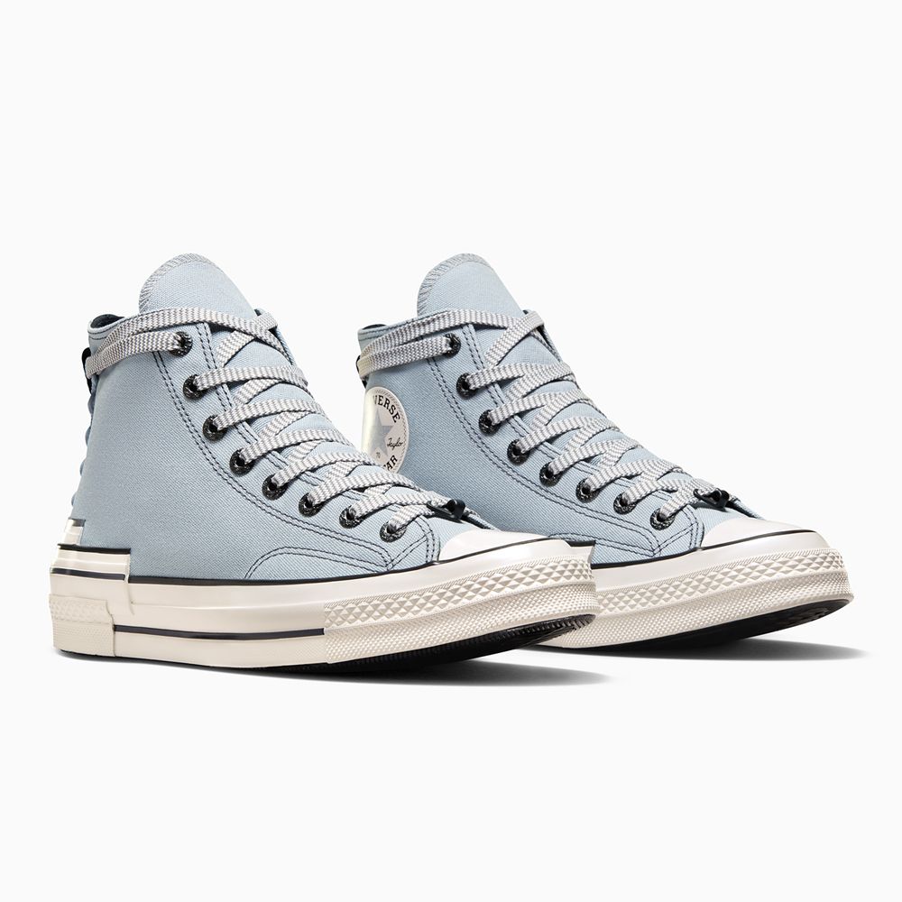  【CONVERSE】CHUCK 70 HACKED HEEL HI 高筒 休閒鞋 男鞋 女鞋 解構鞋 藍色-A07983C