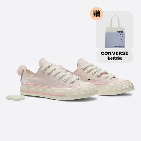 【CONVERSE】CHUCK 70 1970 OX 低筒 休閒鞋 男鞋 女鞋 貓貓設計 粉色-A11615C