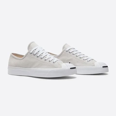 【CONVERSE】JACK PURCELL OX 低筒 開口笑 休閒鞋 男鞋 女鞋 淺灰色-A11965C