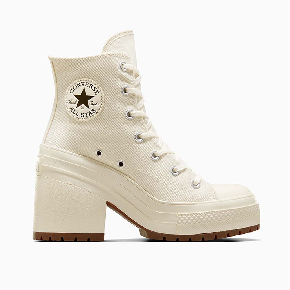  【CONVERSE】CHUCK 70 HEEL HI 高筒 休閒鞋 高跟鞋 厚底鞋 男鞋 女鞋 米白-A05348C