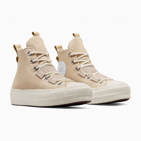 【CONVERSE】CTAS LIFT HI 高筒鞋 休閒鞋 厚底鞋 女鞋 淺卡其米-A06494C