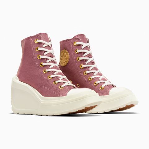 【CONVERSE】CHUCK 70 DE LUXE WEDGE HI 高筒 休閒鞋 厚底鞋 女鞋 莓紅-A07202C