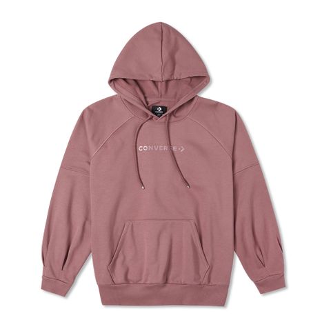 CONVERSE TWISTED KNITS HOODIE 連帽上衣 長袖上衣 女 紫紅色-10024670-A02