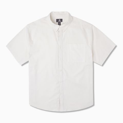 【CONVERSE】BASIC WOVEN SHIRT  短袖襯衫 男 白色_10025290-A03