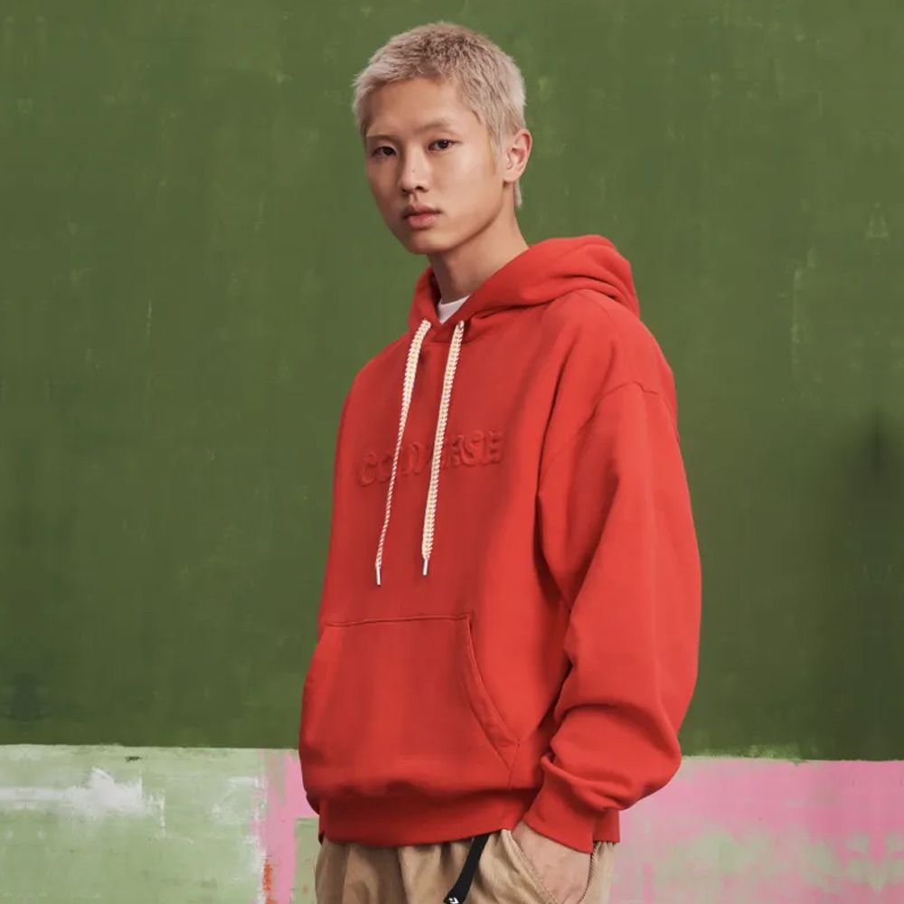  【CONVERSE】YOTD HOODIE 連帽上衣 男 CNY龍年限定 紅色_10026809-A02