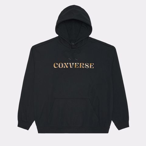 【CONVERSE】BRUSH STROKE CAMO HOODIE 連帽上衣 帽T 男 黑色-10025994-A02