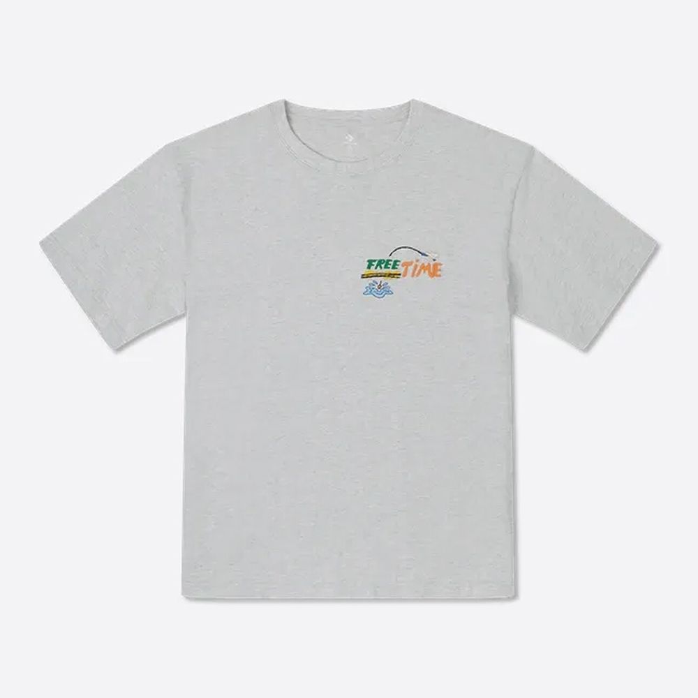  【CONVERSE】SUMMER FISHING TEE 短袖上衣 男 灰色_10027222-A02