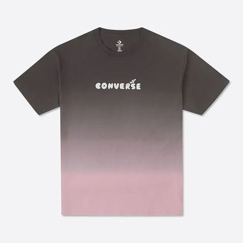 【CONVERSE】DIP DYE TEE 短袖上衣 男 漸層 深灰粉_10027653-A02