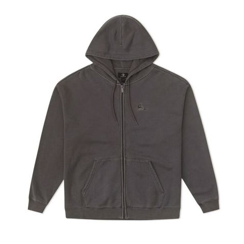 CONVERSE 匡威 SNEAKER PATCH FZ HOODIE 連帽外套 男女 灰黑_10027113-A01