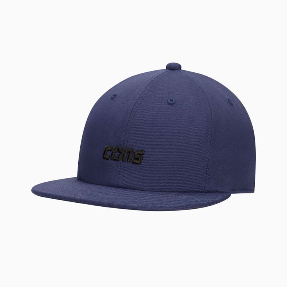  【CONVERSE】CONS 6 PANEL CAP 休閒帽 棒球帽 男帽 女帽 藍色-10025899-A04