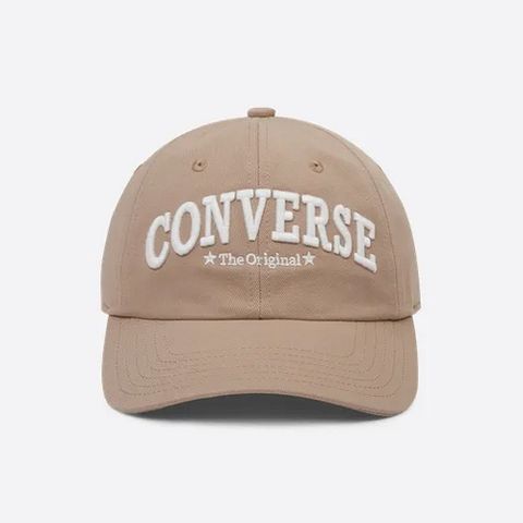 【CONVERSE】GRAPHIC BASEBALL CAP 休閒帽 男帽 女帽 卡其色_10026511-A03